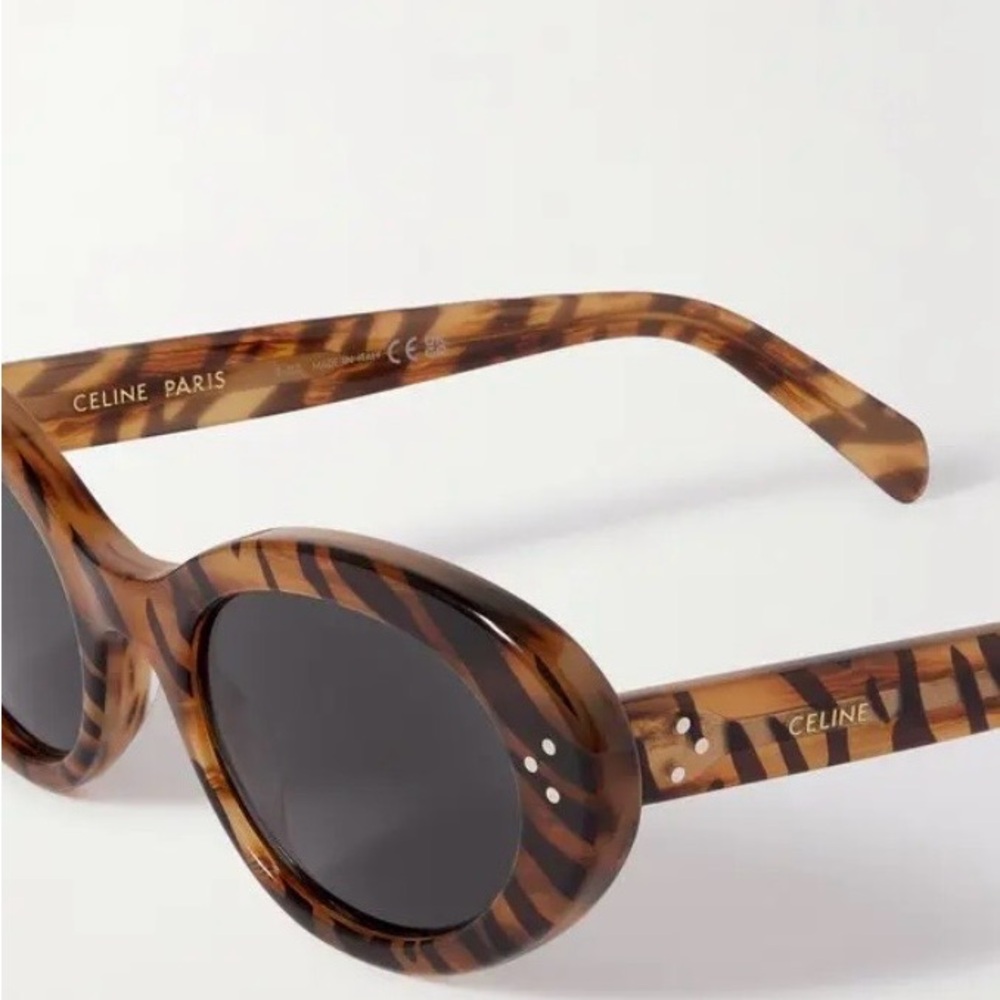 Celine Cat-Eye Tiger Print Sunglasses - Picture 15 of 16